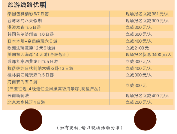 安徽将办惠民旅游嘉年华 万余张半价门票等你抢